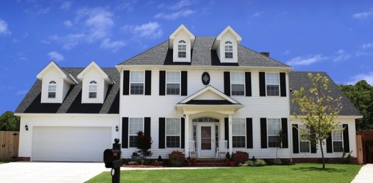 White House With Black Shutters