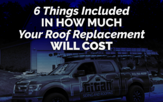 graphic with the quote 6 Things Included In How Much Your Roof Replacement Will Cost