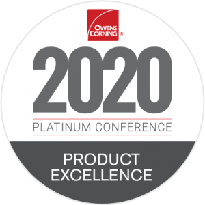 Titan Siding and Roofing 2020 Owens Corning Product Excellence Award Titan Siding and Roofing 2020 Owens Corning Product Excellence Award