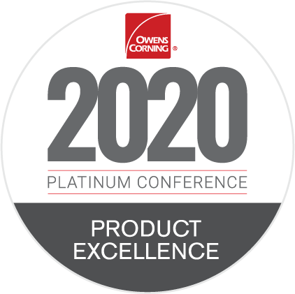 Titan Siding and Roofing 2020 Owens Corning Product Excellence Award