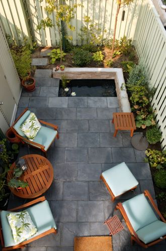 ariel view of patio furniture