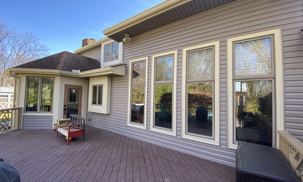 New Windows overlooking deck